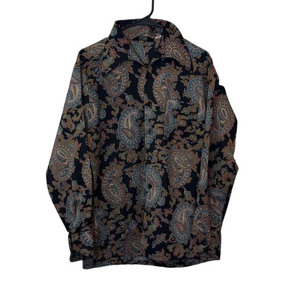 Studio One by Campus Tops - Vintage Studio One by Campus Women’s Long Sleeve Paisley Blouse Size M Artsy 70s